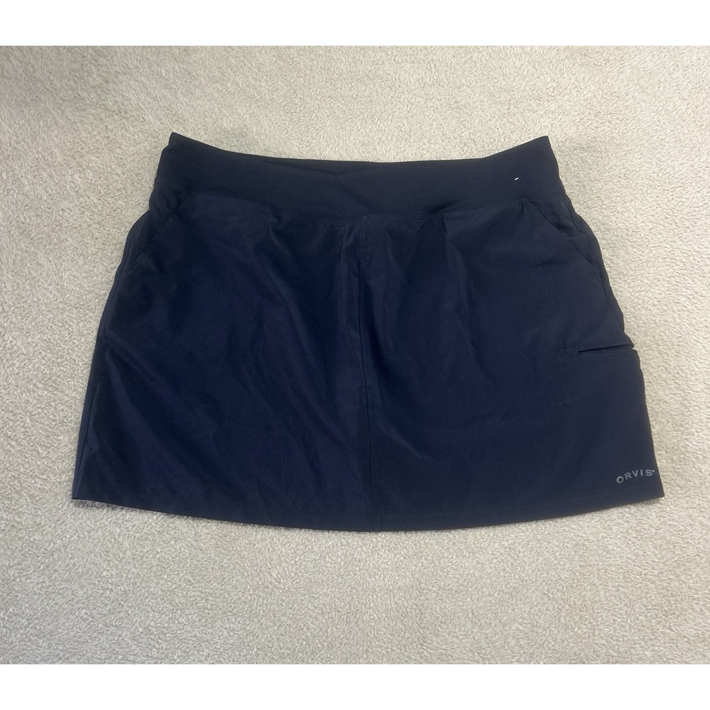 Orvis Women's 2XL Black Lined Skort Golf Tennis Pickle Ball